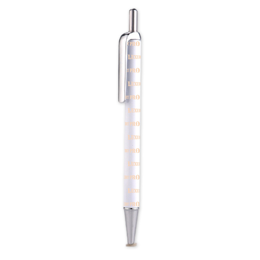Bright Chrome Sublimation Pen with Floating Charm