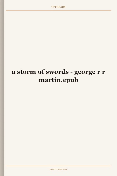 a storm of swords