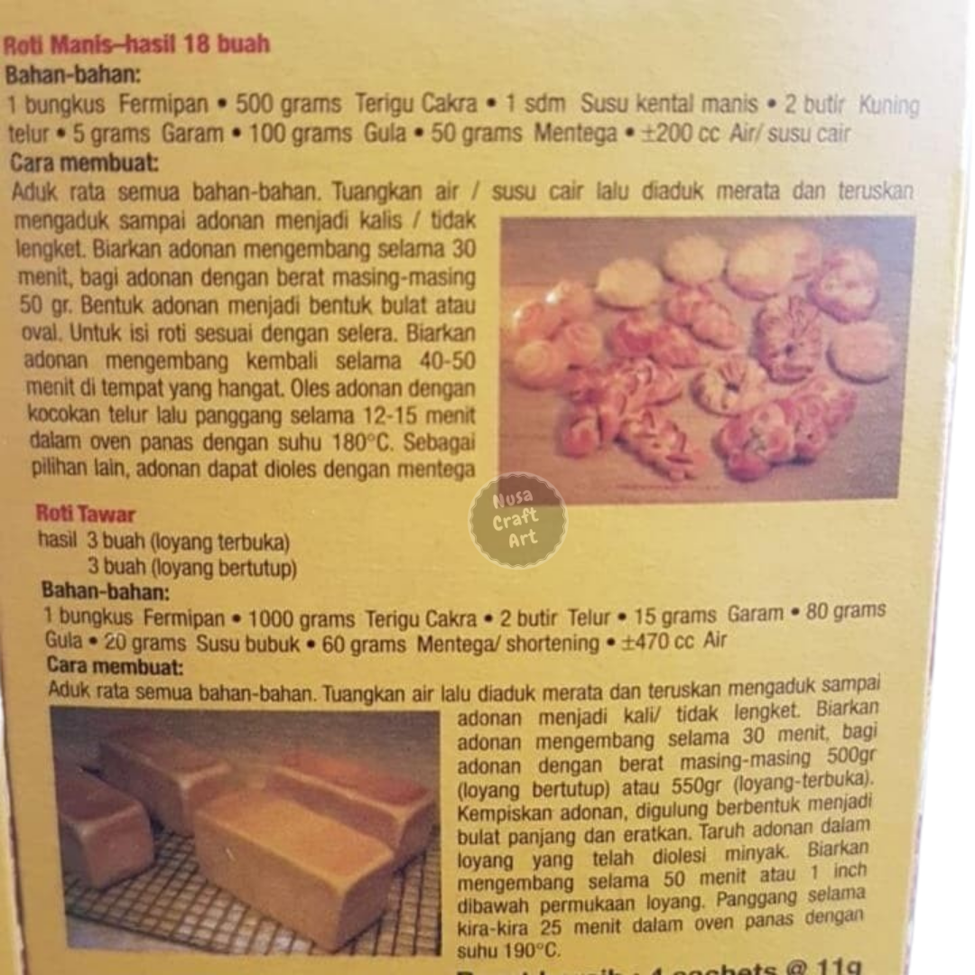 Alternative view of Fermipan Red Instant Dried Yeast For Fresh Baking Bakery Bread Bakers 4 sachets