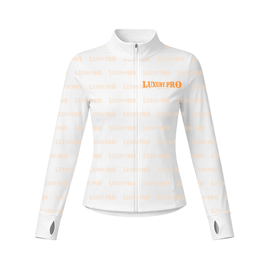 AOP PHT Women's Slim‑Fit Stand Collar Zip‑Up Sports Jacket