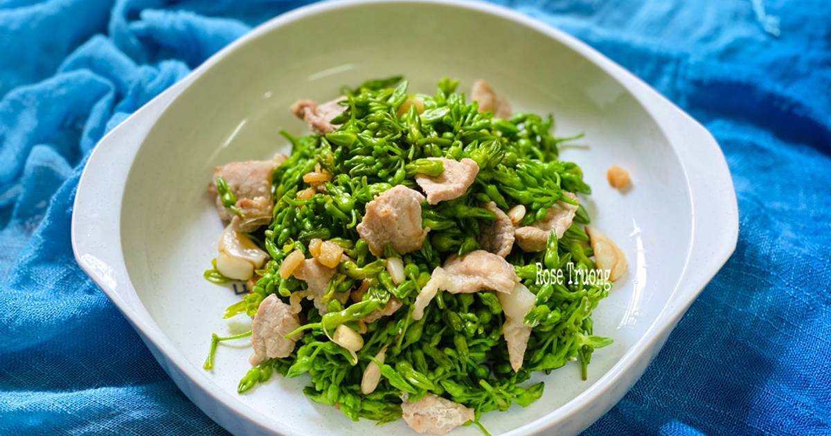 Bông Thiên Lý Xào Thịt Heo