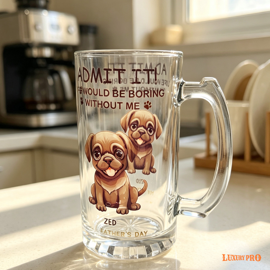 UV - treated Handle Beer Glass
