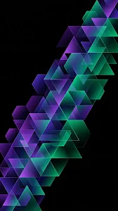 Modern Geometric Shapes with Purple to Green Gradients