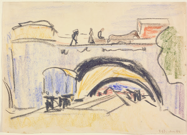 Railway and Bridge Eisenbahn und Brücke 1903