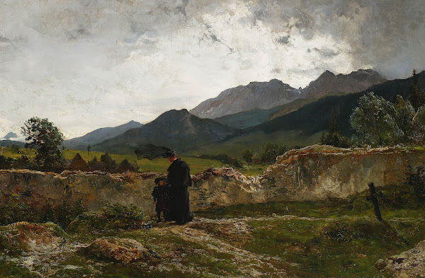 Graveyard in the mountains 1894