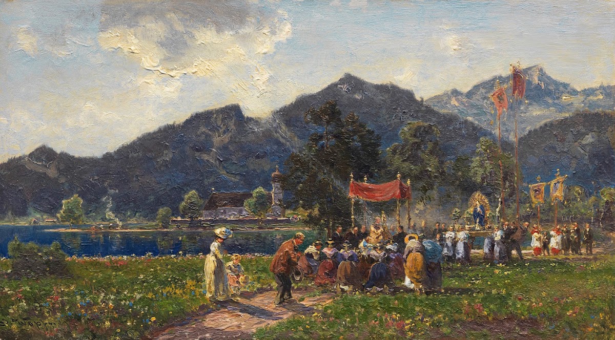 Prozession am Walchensee 1895 1900