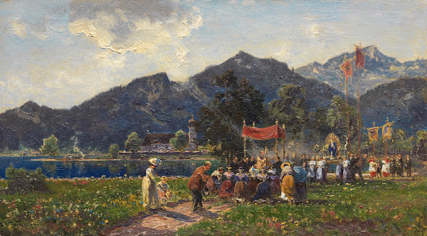 Prozession am Walchensee 1895 1900