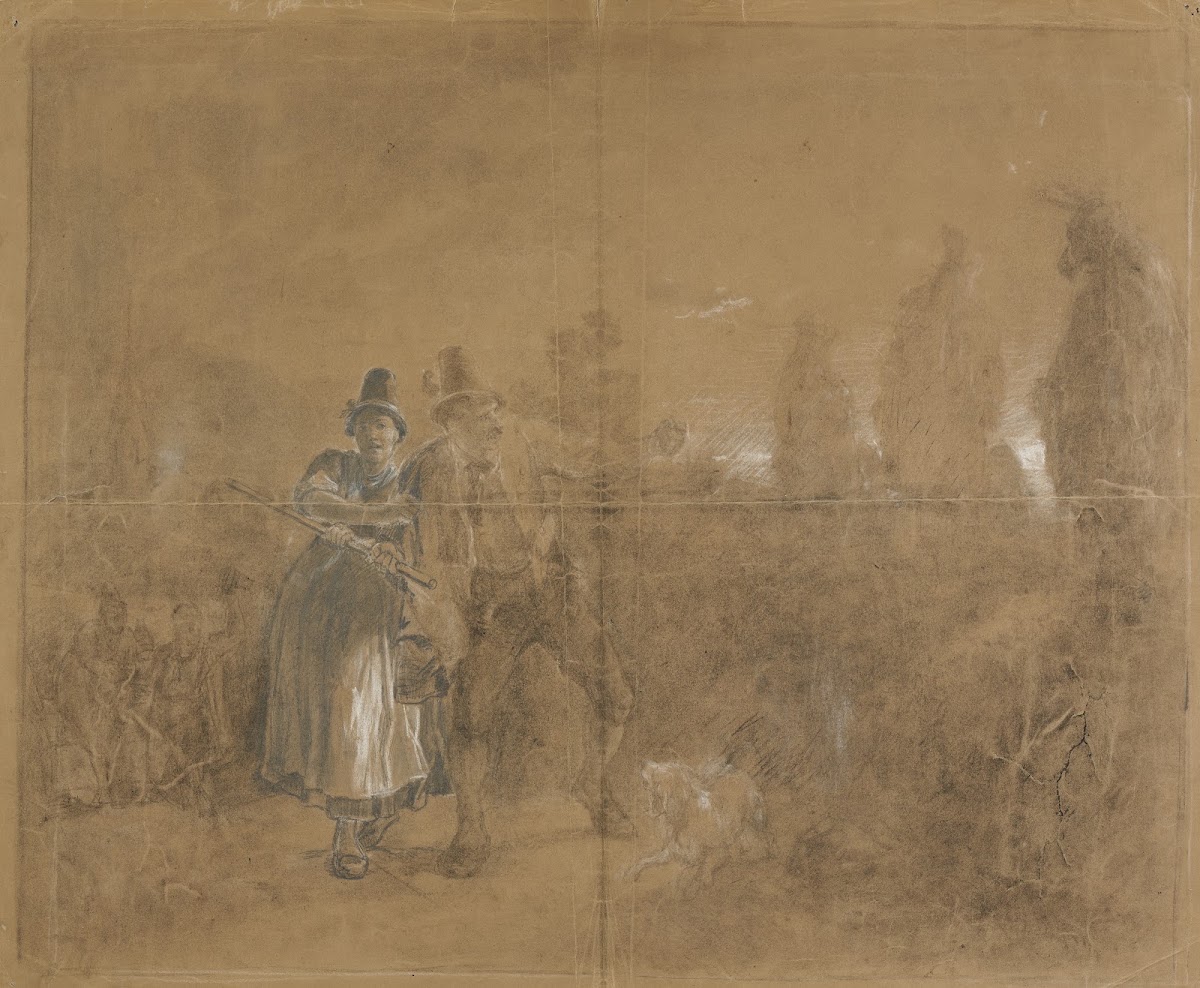 Composition study on the Haberfeldtreiben mob before 1854