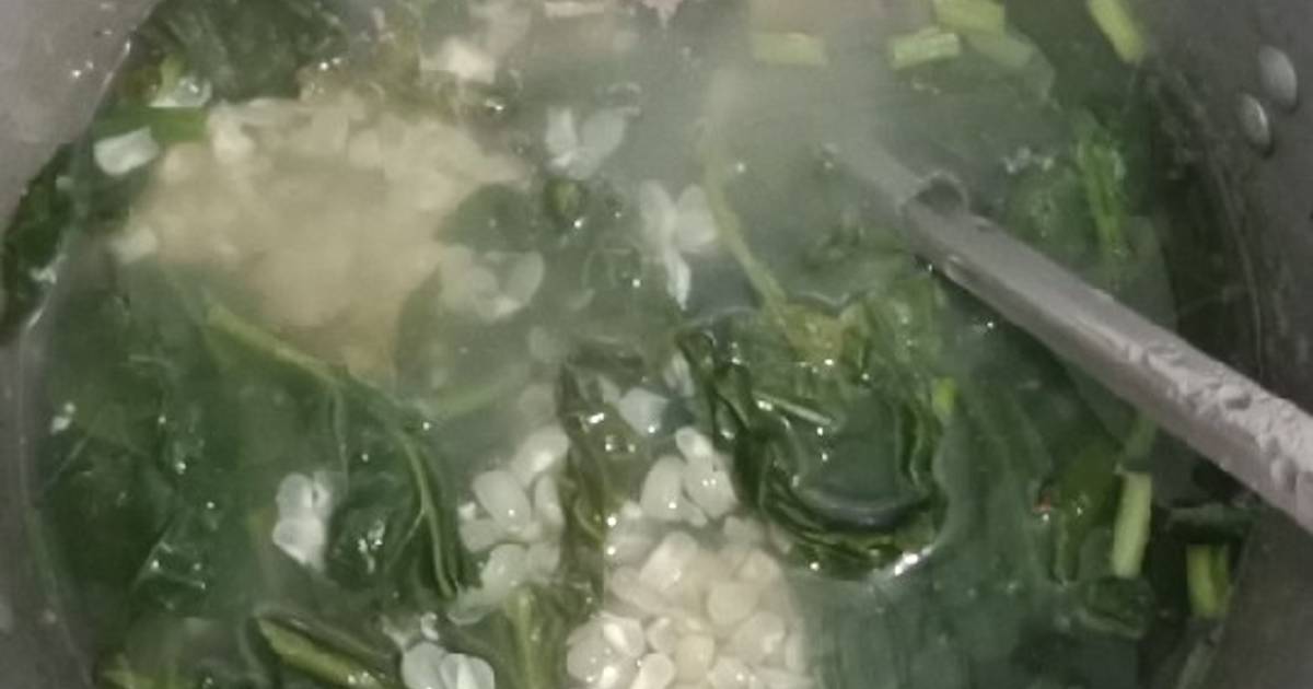 Canh mồng tơi nấu bắp