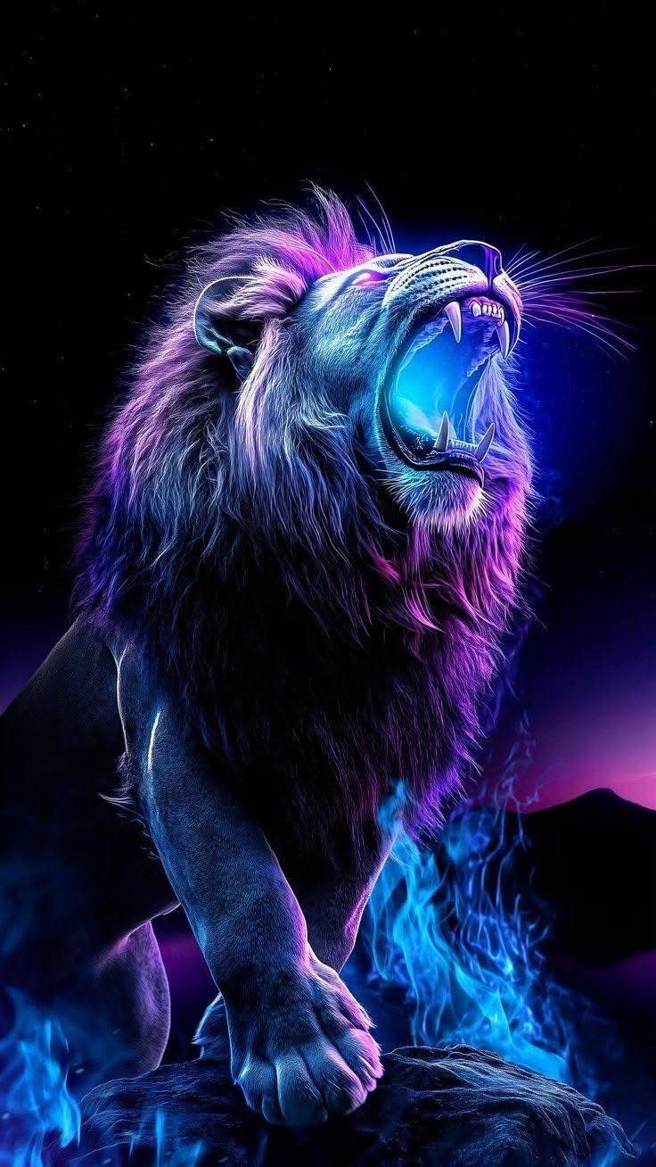 Glowing Lion Picture