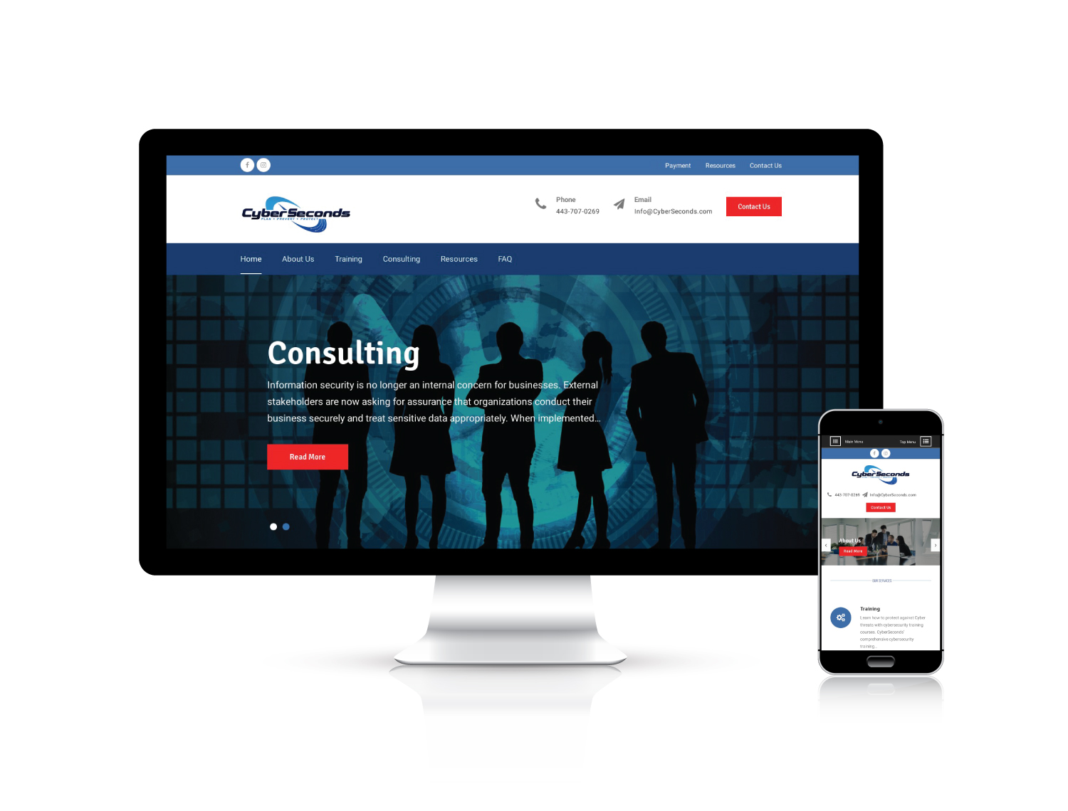 Cyber Seconds website design portfolio project