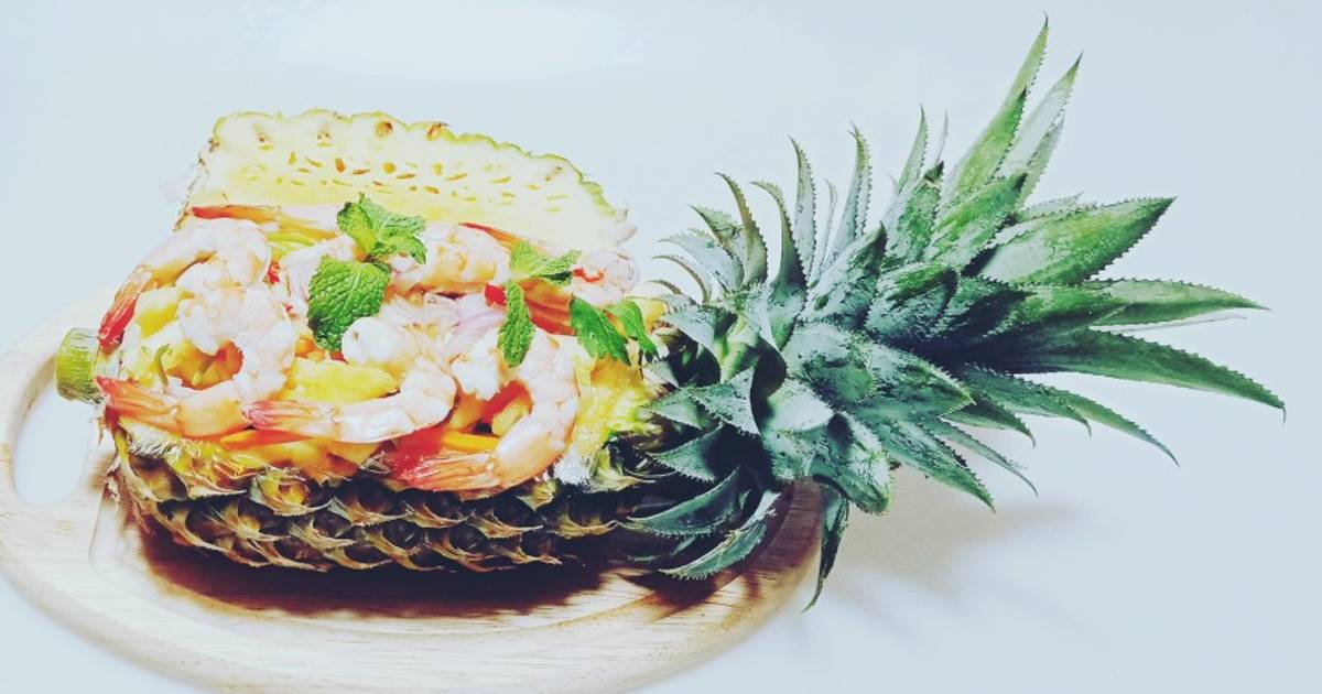 Gỏi tôm trái thơm