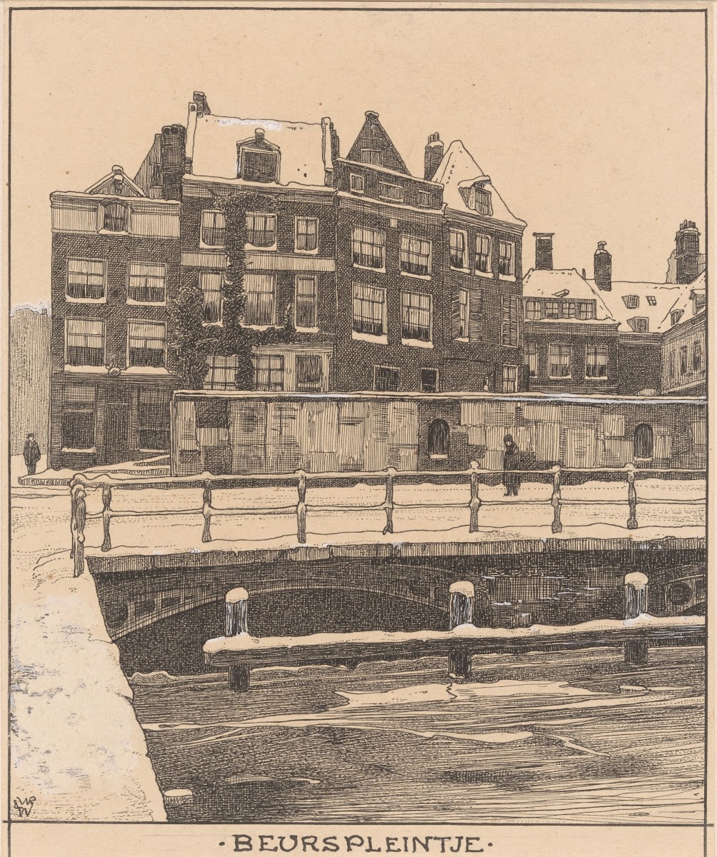 Het Beurspleintje te Amsterdam 20th century