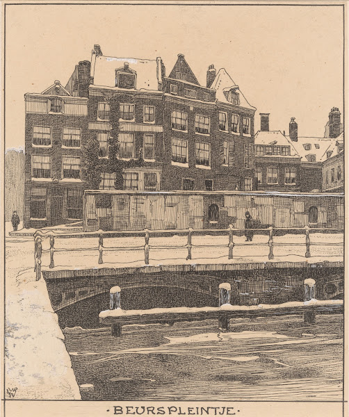 Het Beurspleintje te Amsterdam 20th century