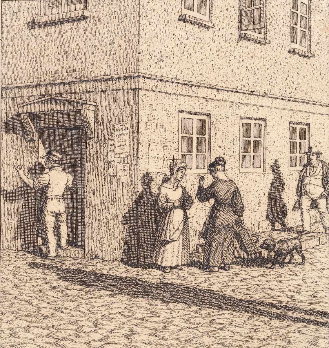 Et gadehjørne Illustration til Linearperspectiven  Tavle VII