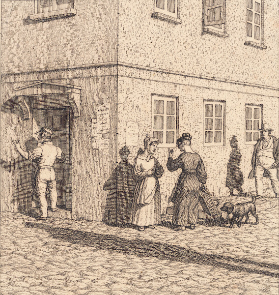 Et gadehjørne Illustration til Linearperspectiven  Tavle VII