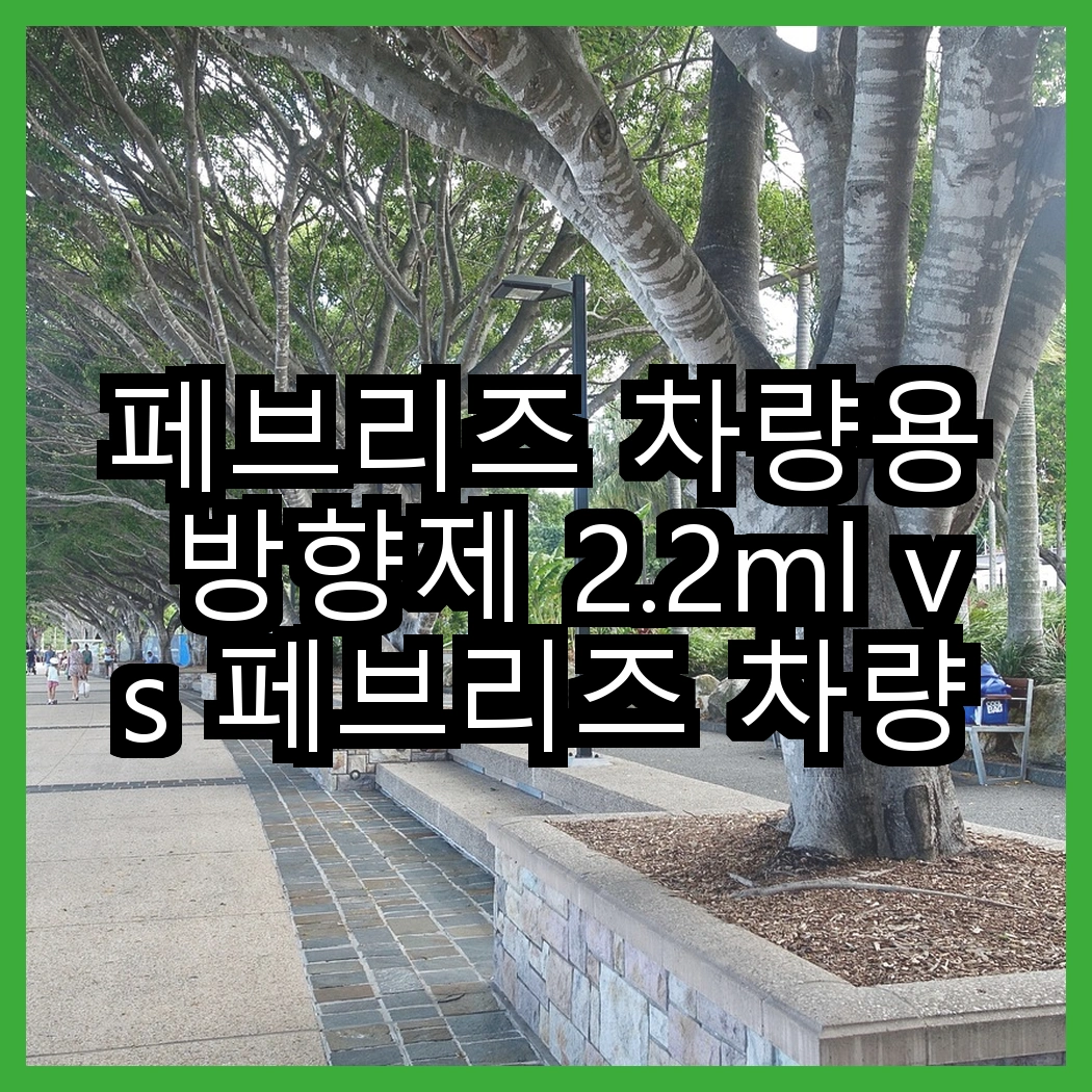 페브리즈 차량용 방향제 2.2ml vs 페브리즈 차량용 방향제 2P 특별팩, 어떤 향이 더 오래가나요? 썸네일