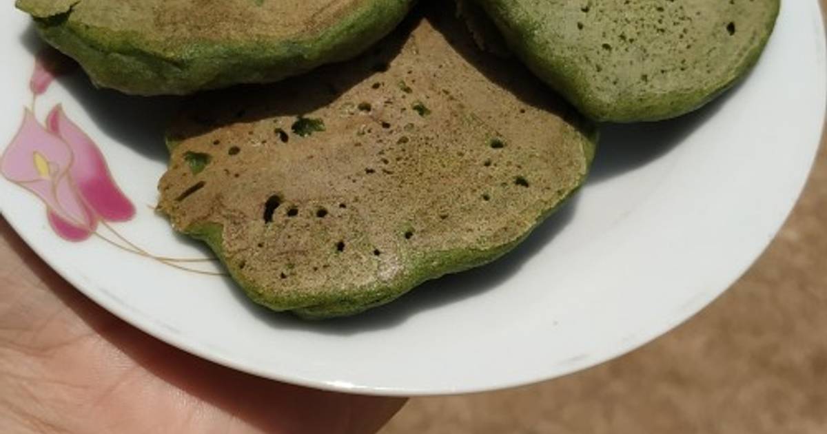 Pancake đậu lăng cải bó xôi