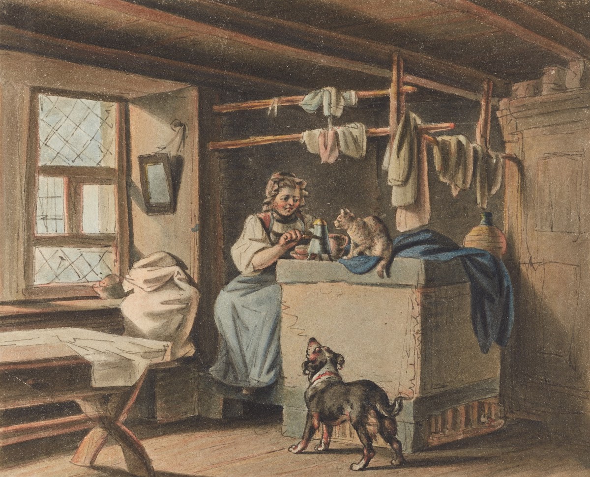 Frau beim Kaffeekochen