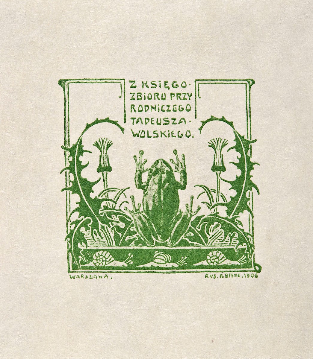 Bookplate of Tadeusz Wolskis Nature Book Collection 1906