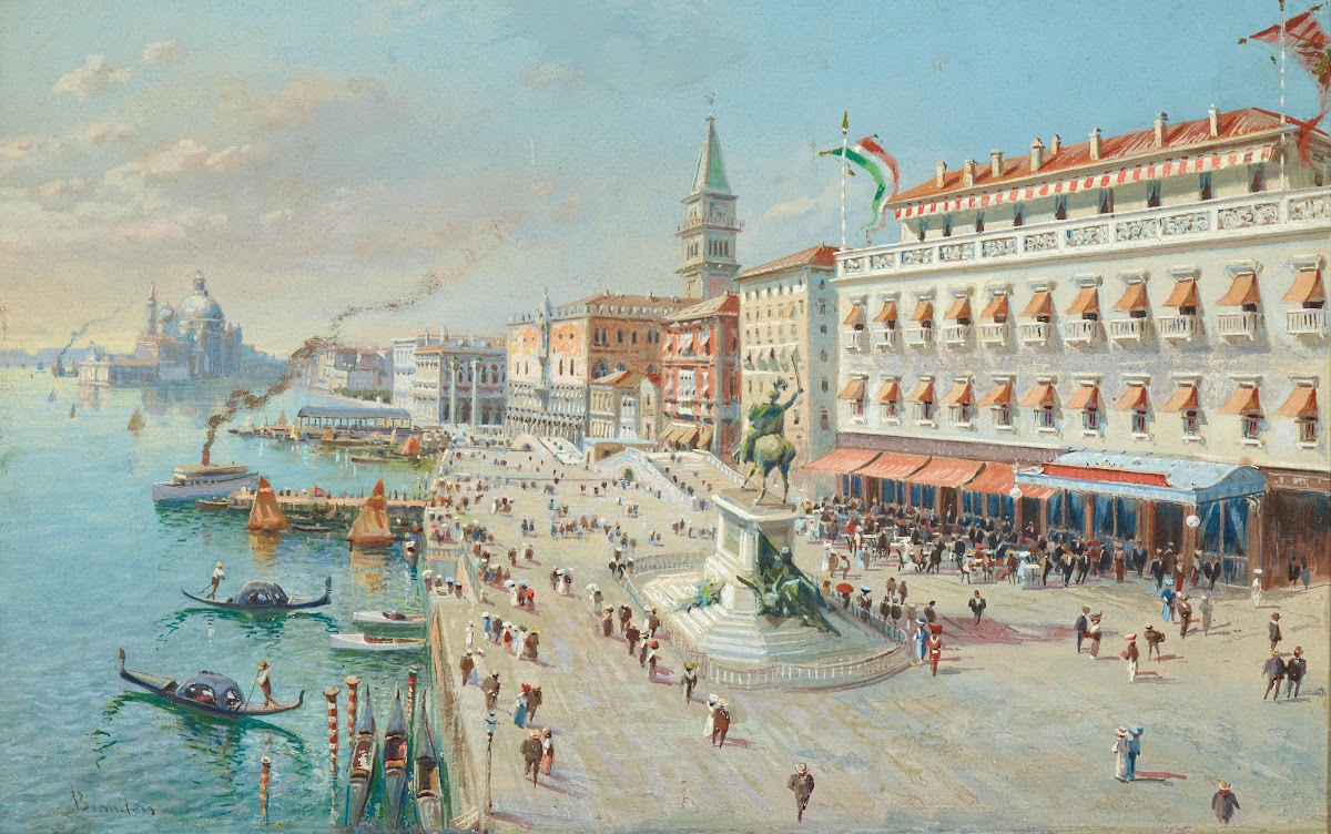 Venice a Birds Eye View with Santa Maria della Salute in the Distance