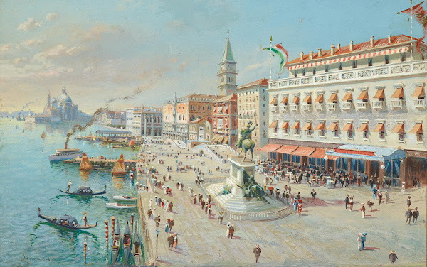 Venice a Birds Eye View with Santa Maria della Salute in the Distance