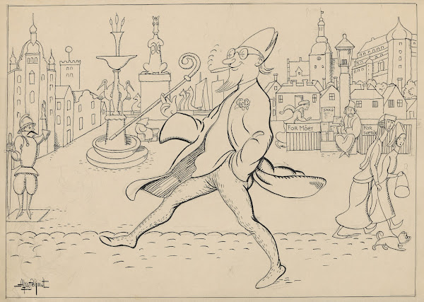Absalon strolls around Amagertorv 1928