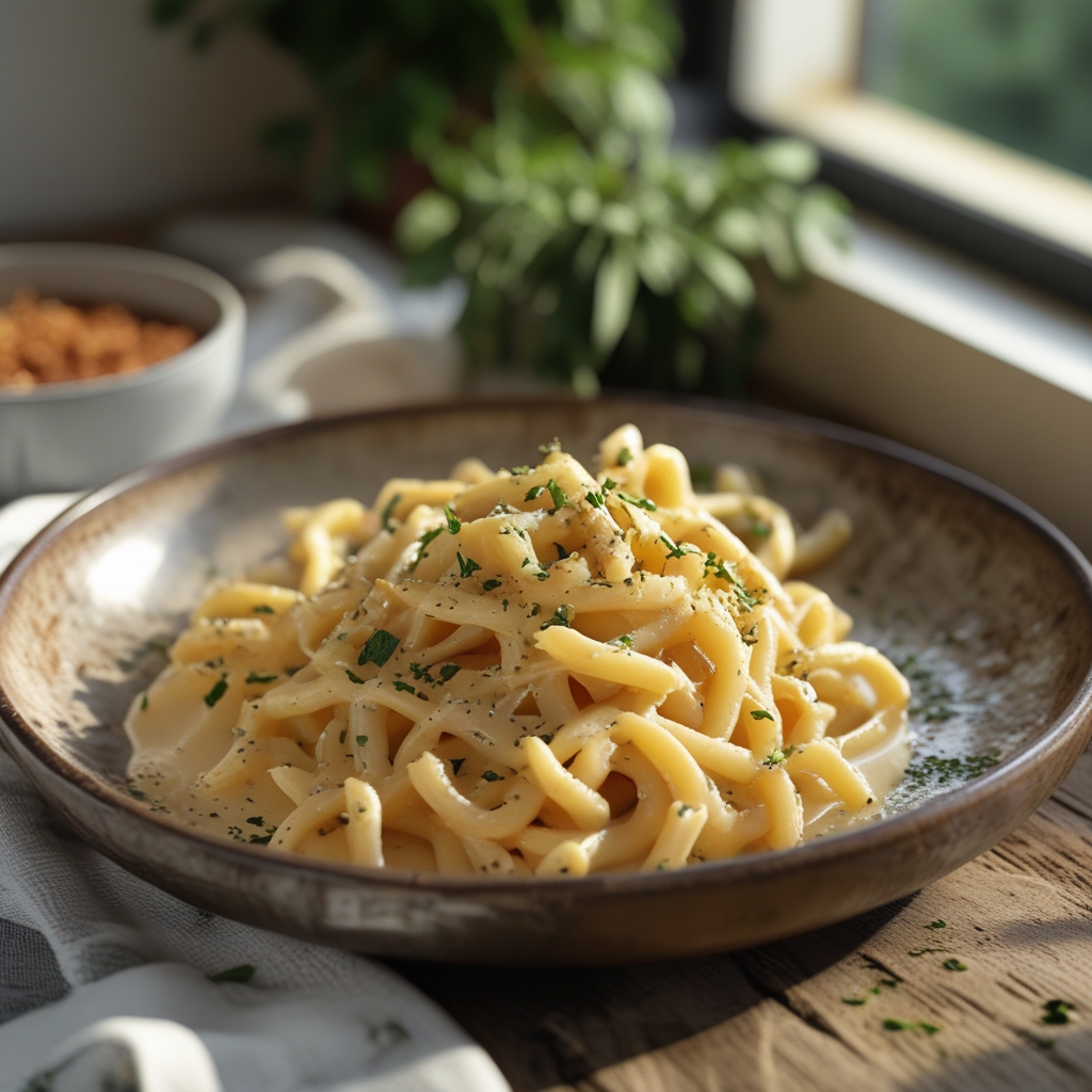 One Pot Creamy Garlic Pasta – Easy, Quick & Delicious Dinner finished