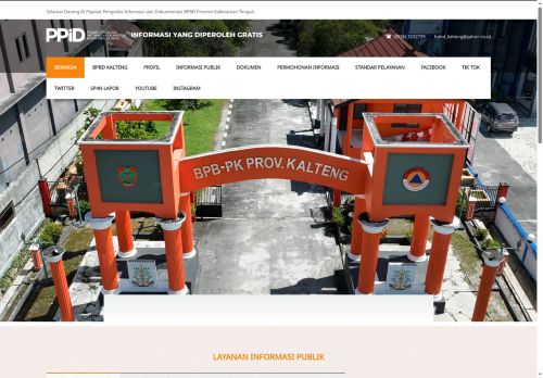 DASHBOARD - Pejabat Pengelola Informasi dan Dokumentasi BPBD Provinsi Kalimantan Tengah