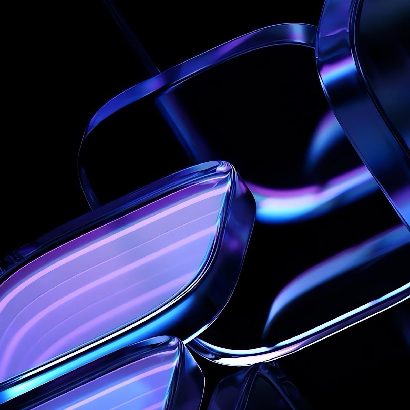 Download Abstract Neon Glass Structure 2K iPhone