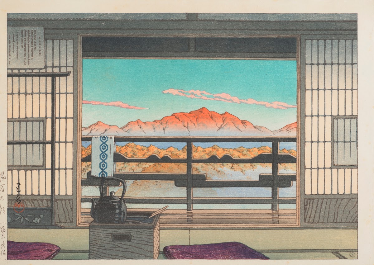 Yuyado no asa Shiobara Arayu Morning at the Arayu Spa in Shiobara 1946