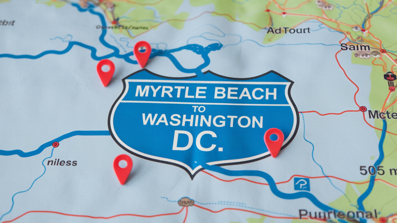 Distance from Myrtle Beach SC to Washington DC