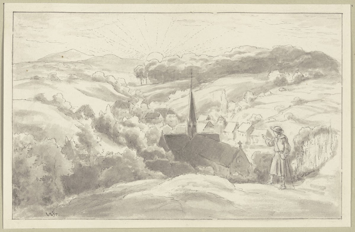 Diethers Abschied vom Kloster Maulbronn ca 1884