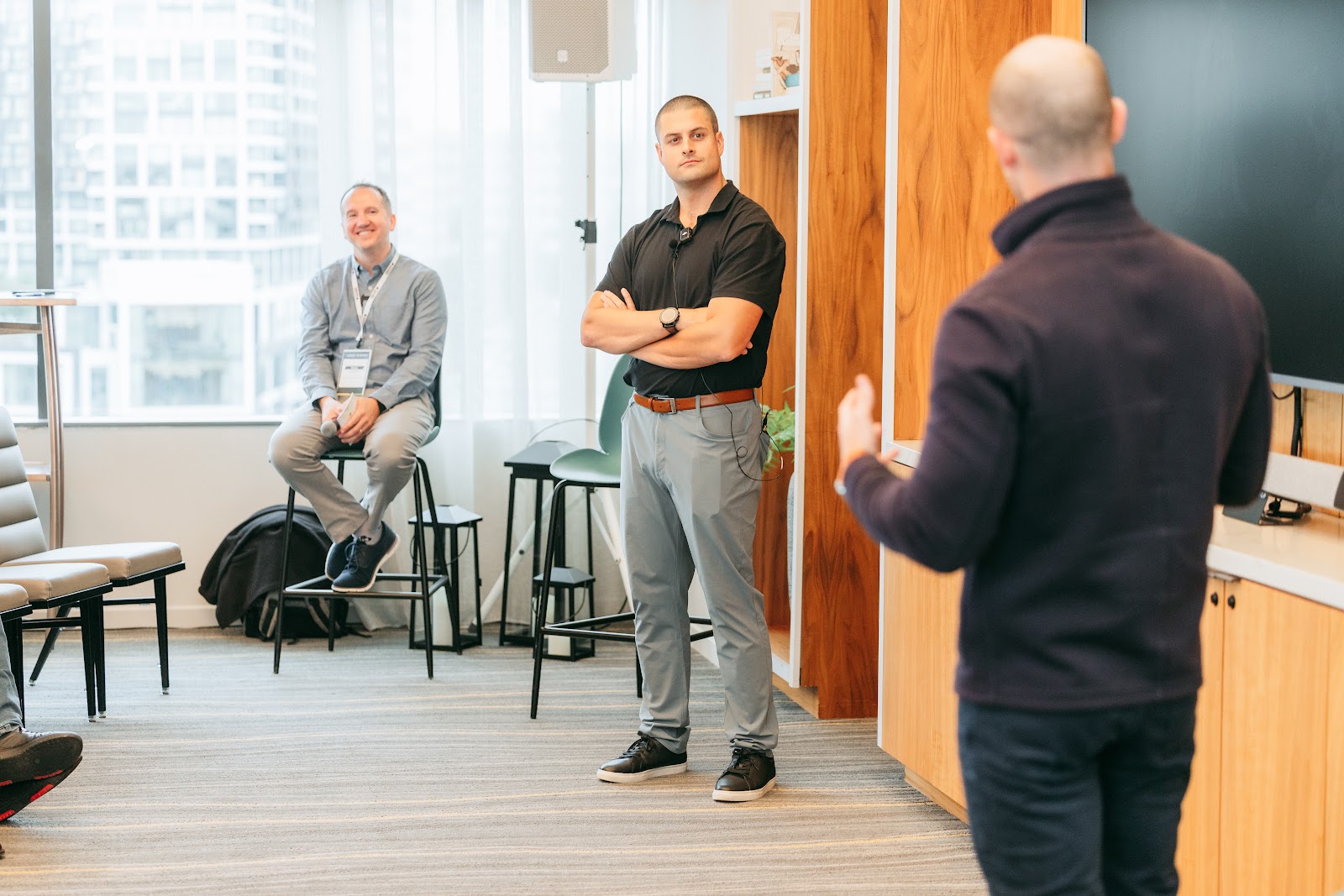 Executives connecting at the event
