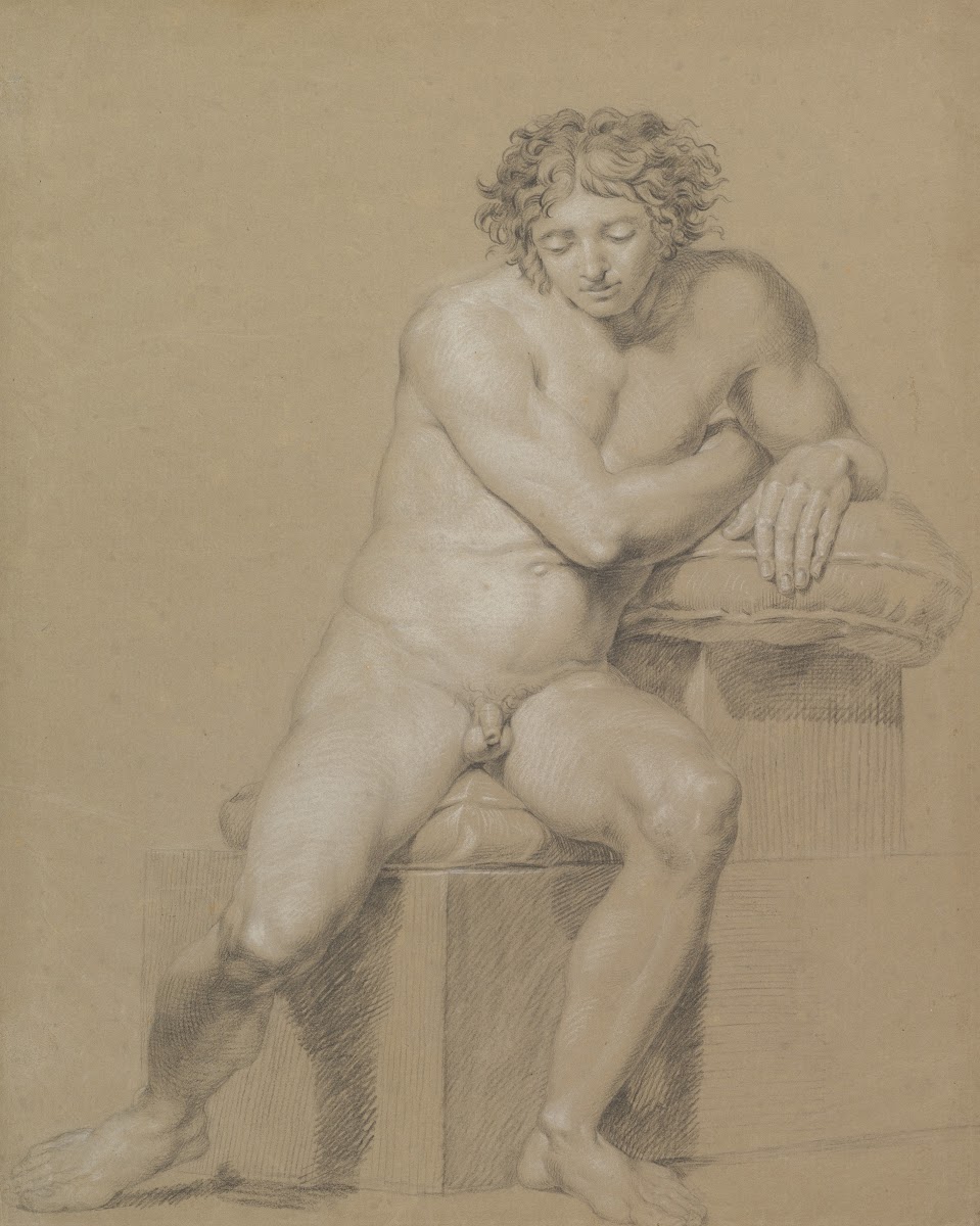 Study of a Seated Male Nude late 18th19th century