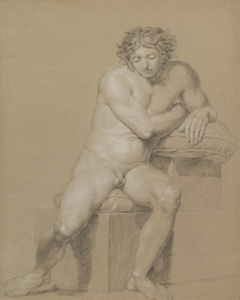 Study of a Seated Male Nude late 18th19th century