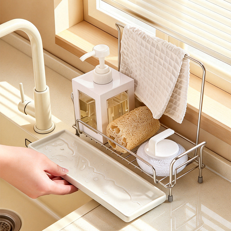 Stainless steel kitchen drying rack for towels