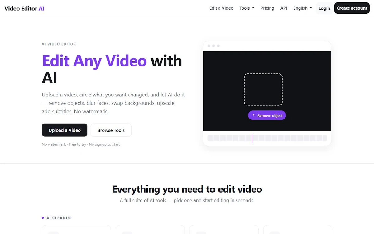 Captura de Video Editor AI