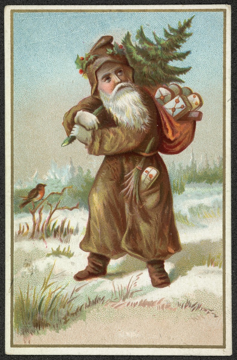 Christmas card with Santa