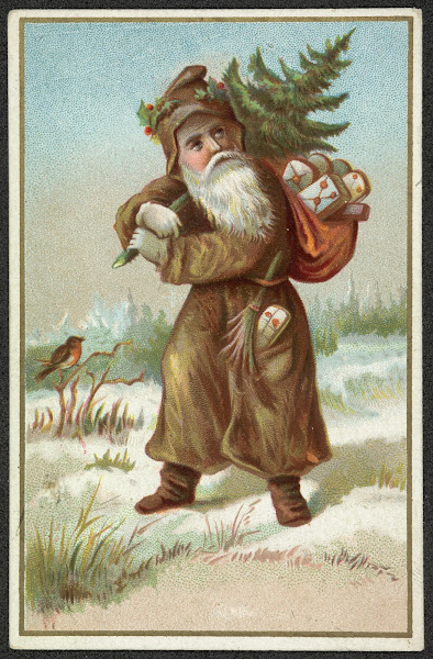 Christmas card with Santa