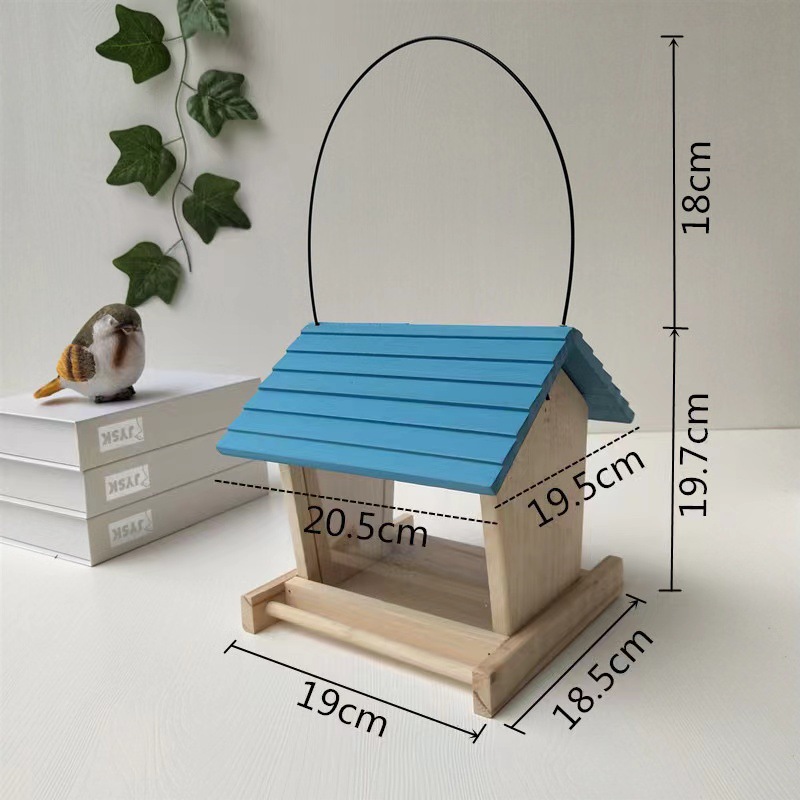 Hanging Wooden Birdhouse for Garden and Balcony