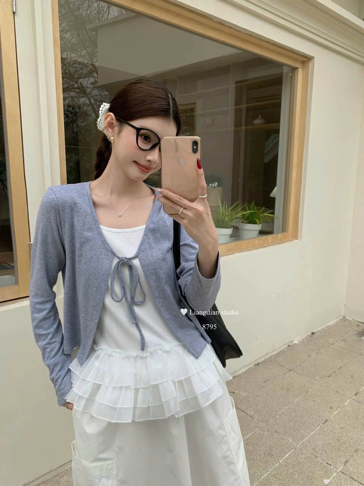 Set áo cadigan kèm hai dây bèo xòe XONXEN SHOP 8795 – Image 7