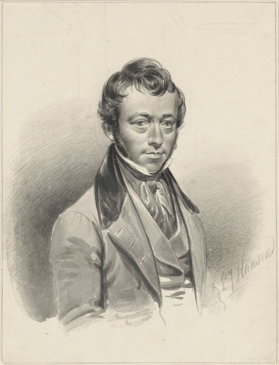 Zelfportret van Lambertus Johannes Hansen 1840