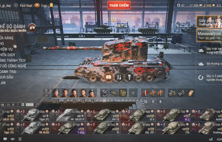 Acc World of Tanks PC với 3 tank cấp X FV4005 IS 7 T 62A hơn...