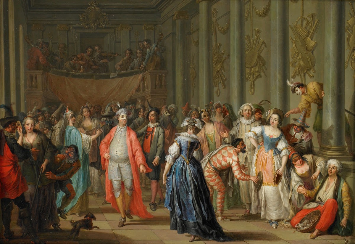 Masquerade Ball Masked Ball at Venice Mid 18th century