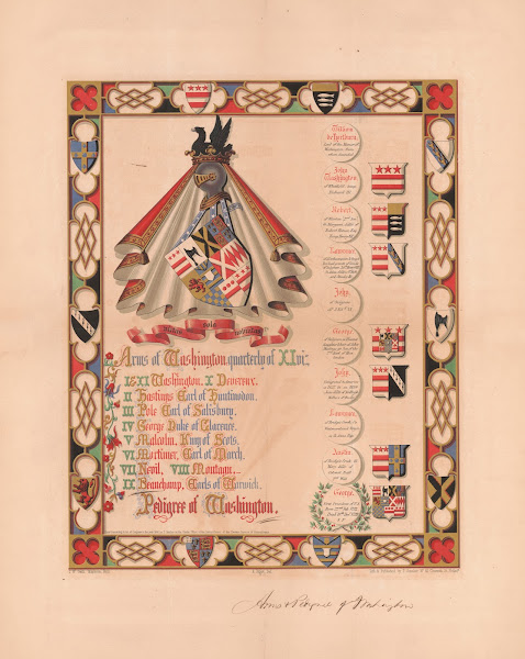 Arms of Washington and pedigree of Washington 1858