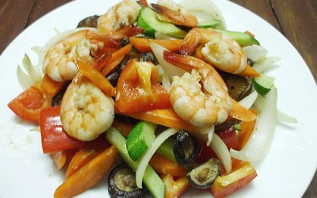Tôm Xào Ngũ Sắc
