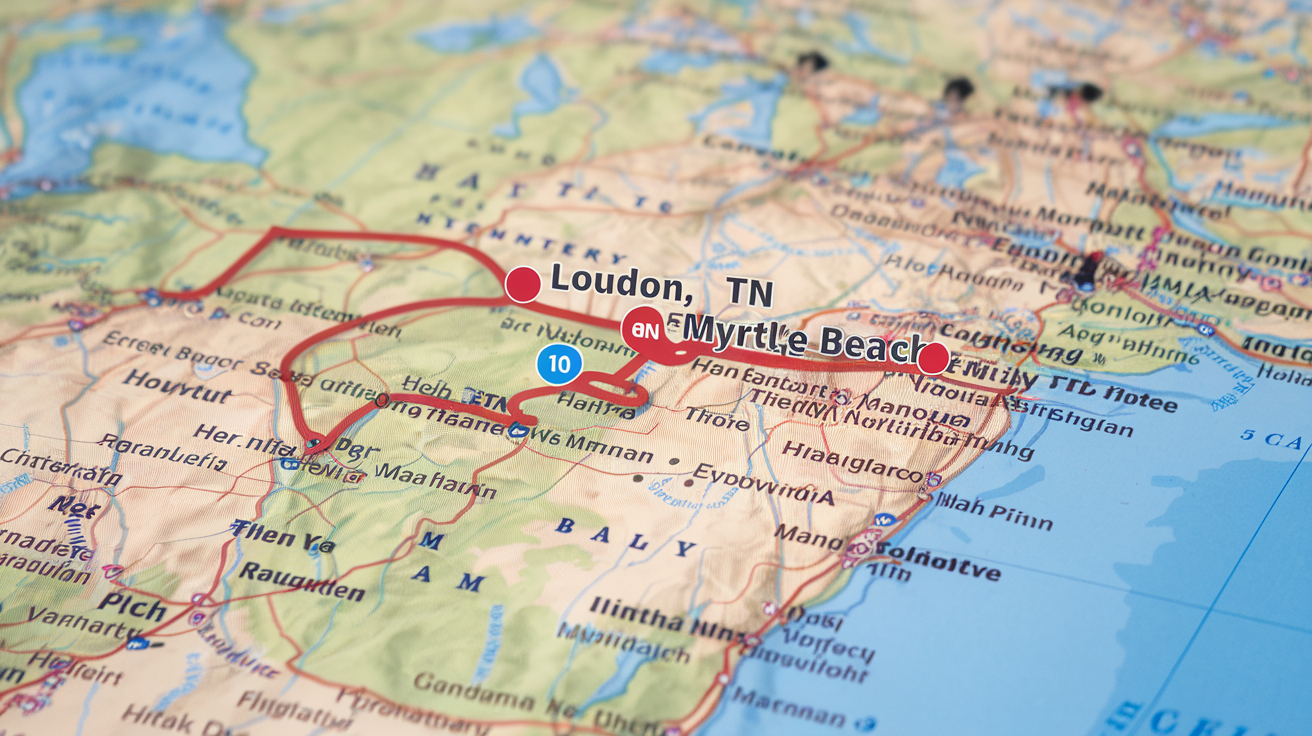 Distance and Travel Guide: Loudon, TN to Myrtle Beach, SC