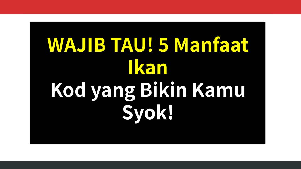 WAJIB TAU! 5 Manfaat Ikan Kod yang Bikin Kamu Syok!