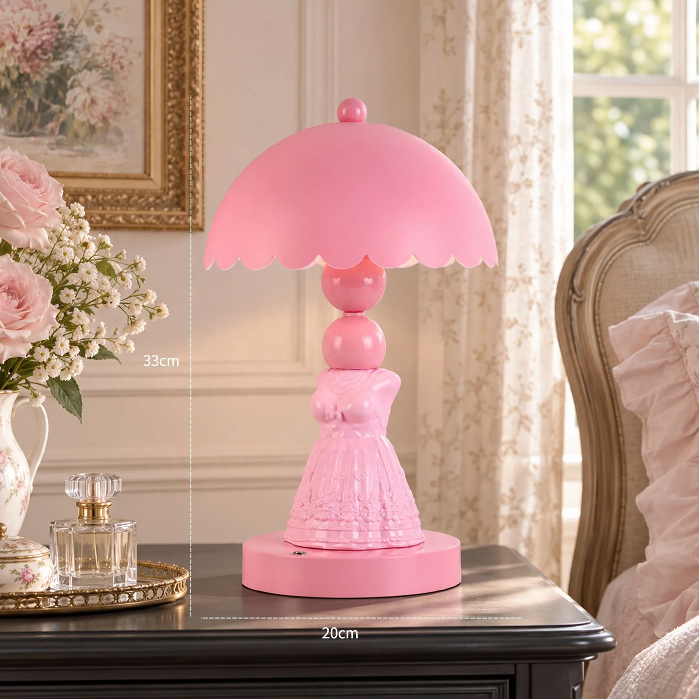 Pink Princess Dress Table Lamp